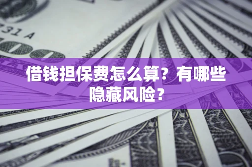 济南借钱担保费怎么算？有哪些隐藏风险？