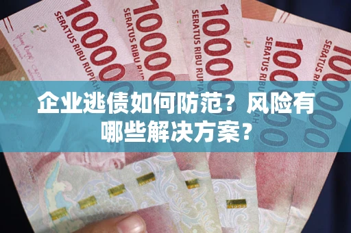 济南企业逃债如何防范？风险有哪些解决方案？