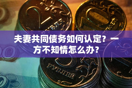 济南夫妻共同债务如何认定？一方不知情怎么办？