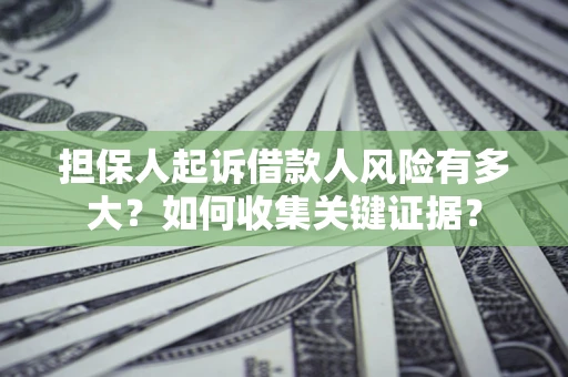 济南担保人起诉借款人风险有多大？如何收集关键证据？